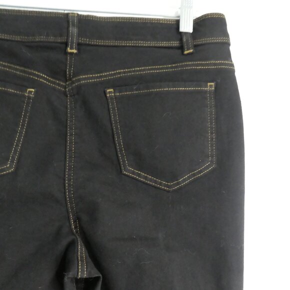 ALIA | size 12 | Black Denim With Contrasting Front and Back Stitching | NWOT - Picture 12 of 16